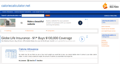Desktop Screenshot of caloriecalculator.net