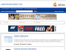 Tablet Screenshot of caloriecalculator.net